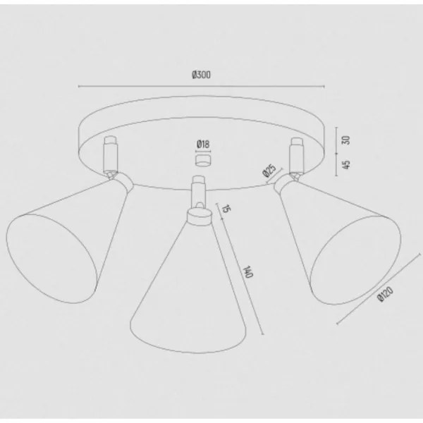 Argon 6262 - Spotlámpa LUCINDA 3xE14/7W/230V fekete/arany