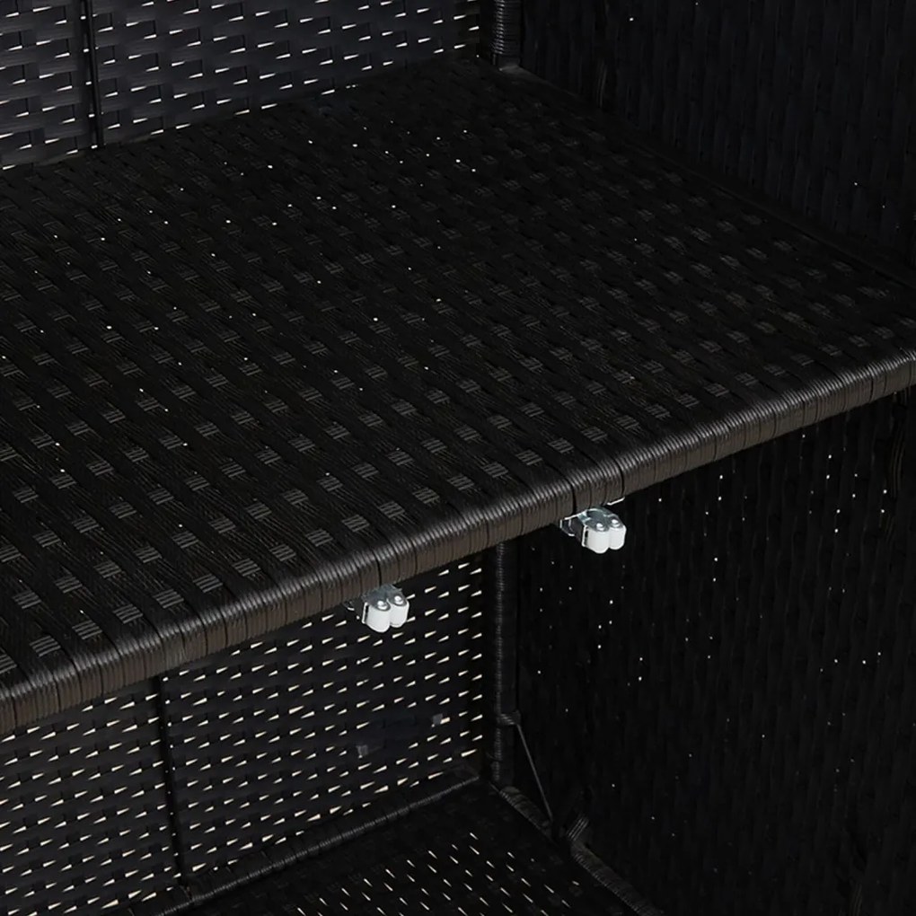 Tároló Szekrény Fekete 100x36x102 cm Rattan