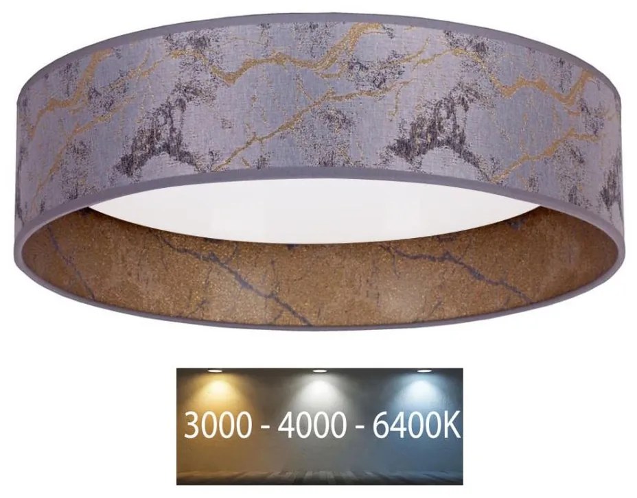 Brilagi - VELVET LED 24W mennyezeti lámpa 3000/4000/6400K szürke/arany