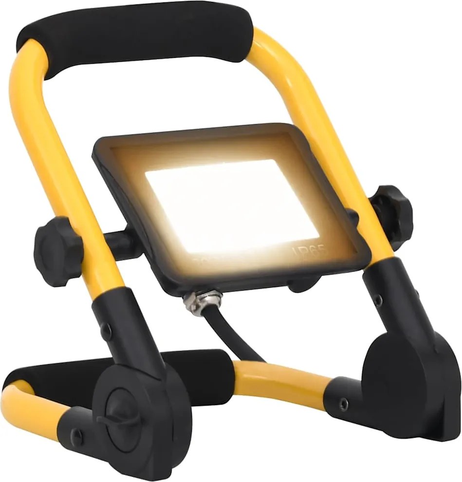 vidaXL meleg fehér fényű fogantyúval ellátott LED-es reflektor 20 W