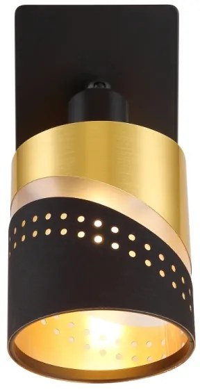 Globo 54046-1 - Fali spotlámpa OR 1xE14/25W/230V fekete/arany