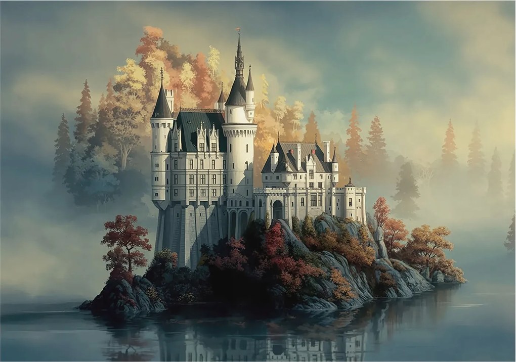 Dekoratív Fotótapéta Hálószobába Mesebeli kastély 208x146 Ragasztó