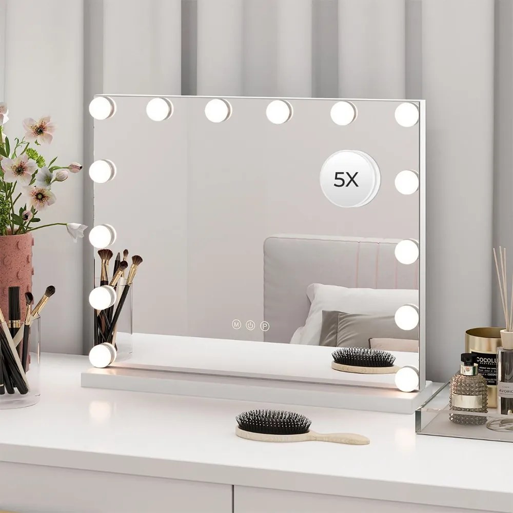 Asztali kozmetikai tükör LED világítással