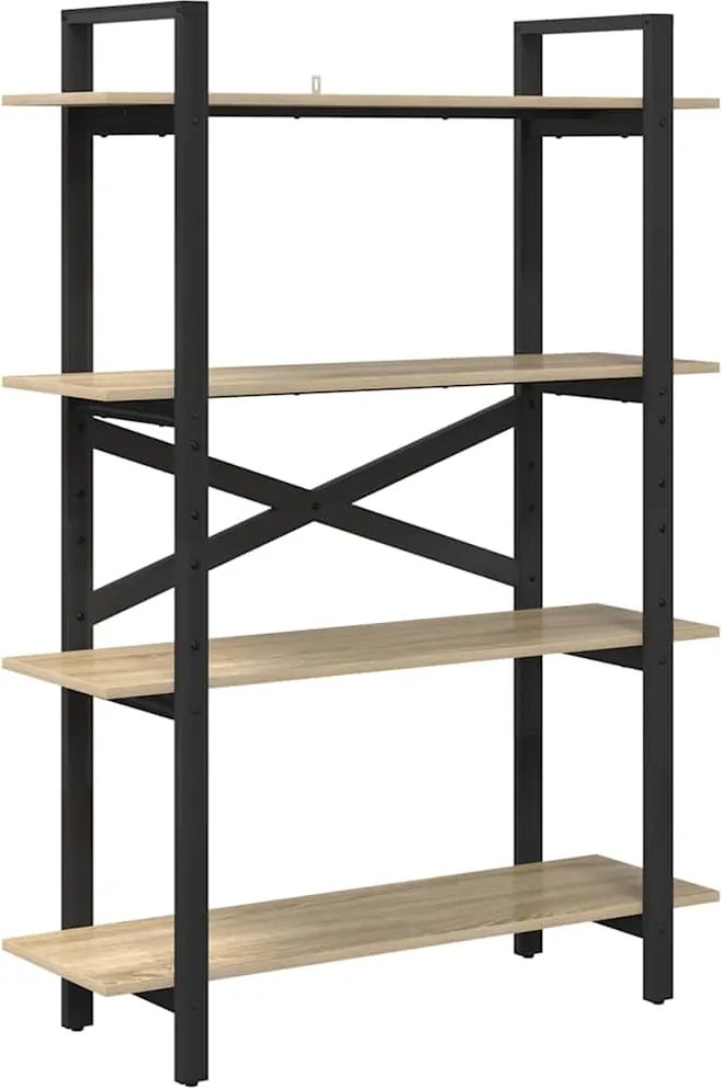vidaXL Könyvespolc Sonoma tölgy 100 x 33,5 x 140 cm Faanyag