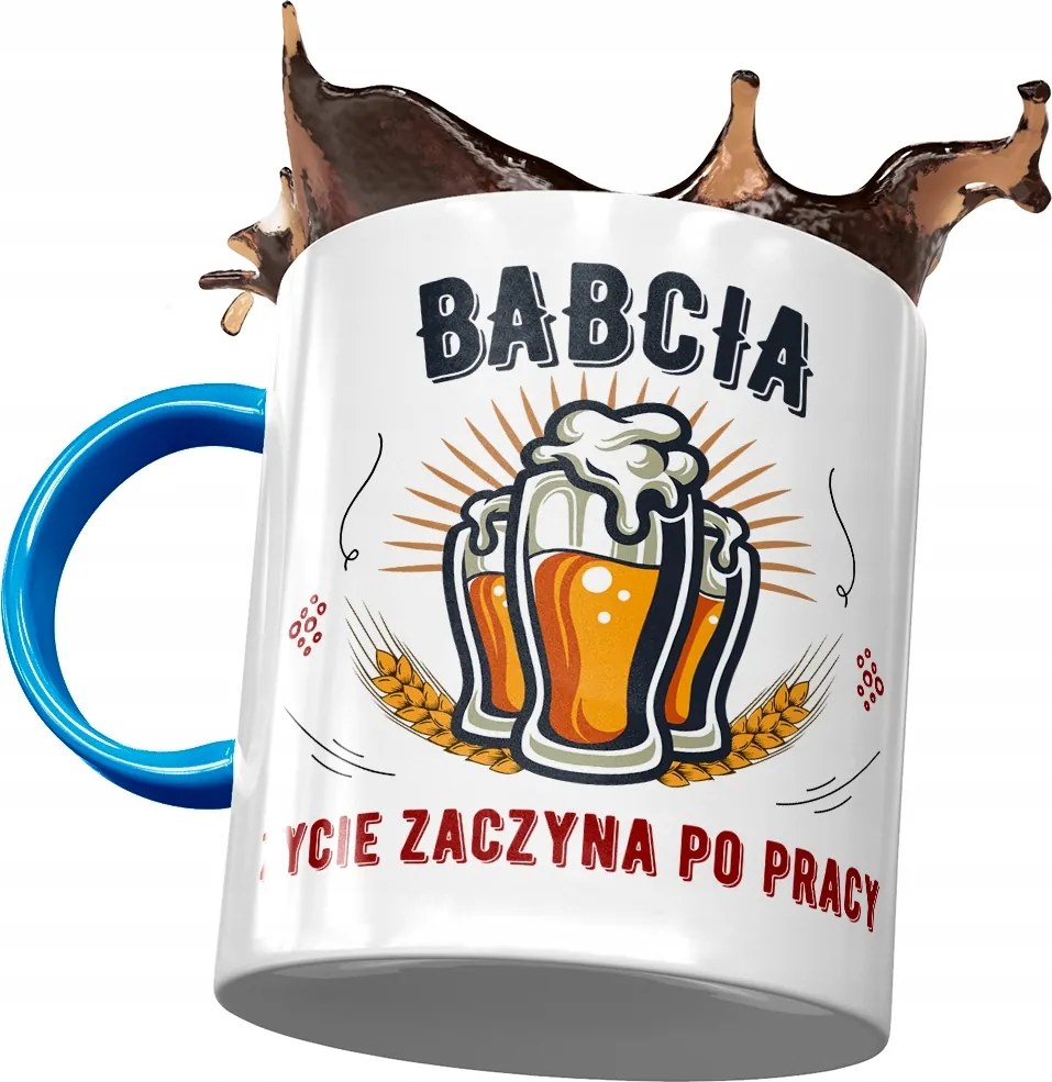 Kék Bögre Nagymama Napjára Nyomtatott Fotóval