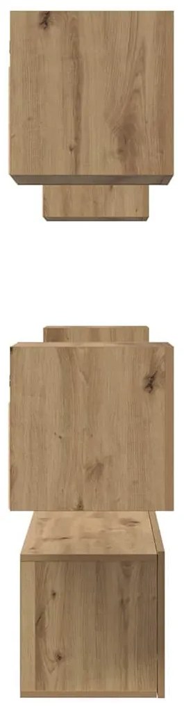 TV szekrény garnitúra 6 pcs kézműves tölgy 60 x 30 x 30 cm