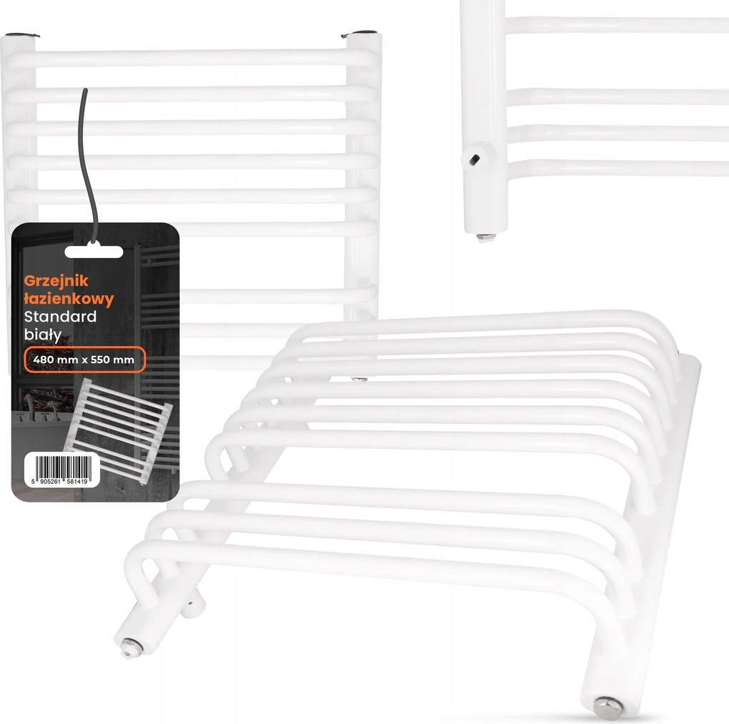 Fürdőszobai radiátor Létra Radiátor Létra Fehér 480x550 mm Laz 2G-P