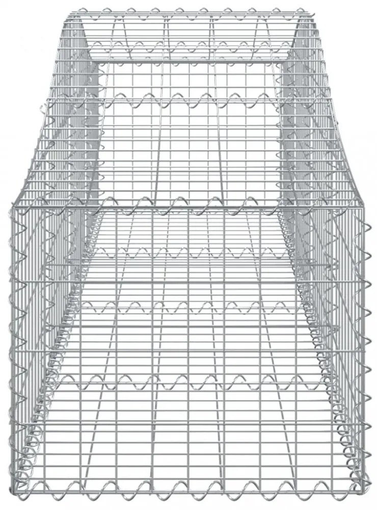 9 db íves horganyzott vas gabion kosár 200x50x40/60 cm