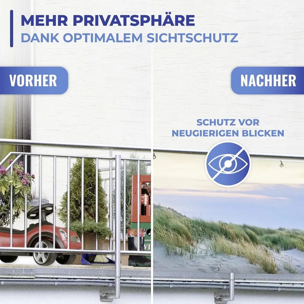 Műanyag belátásgátló erkélyre 500x85 cm North Sea Coast – Maximex