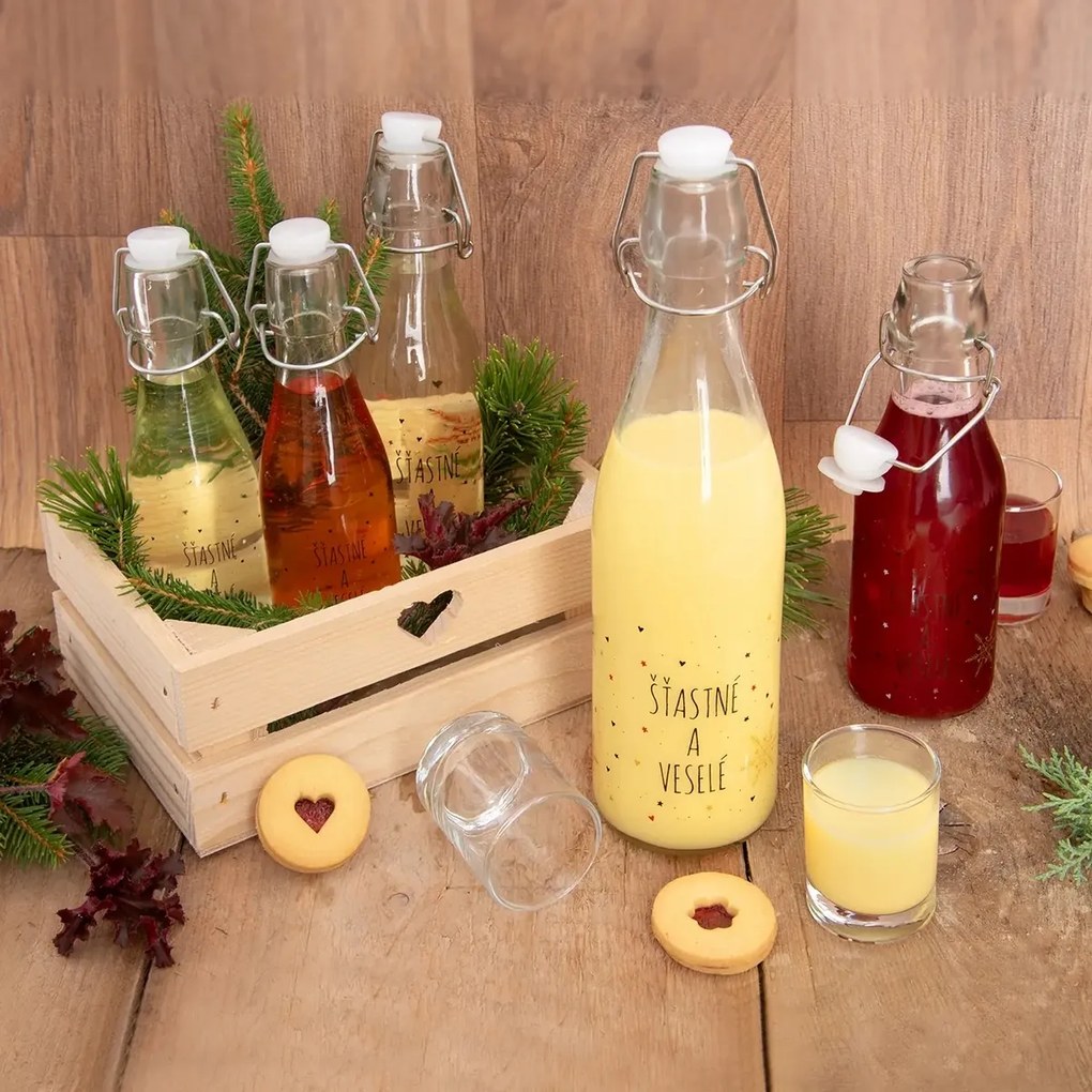 Orion Hópehely palack klipszes zárral fehér, 0,52 l, 520 ml