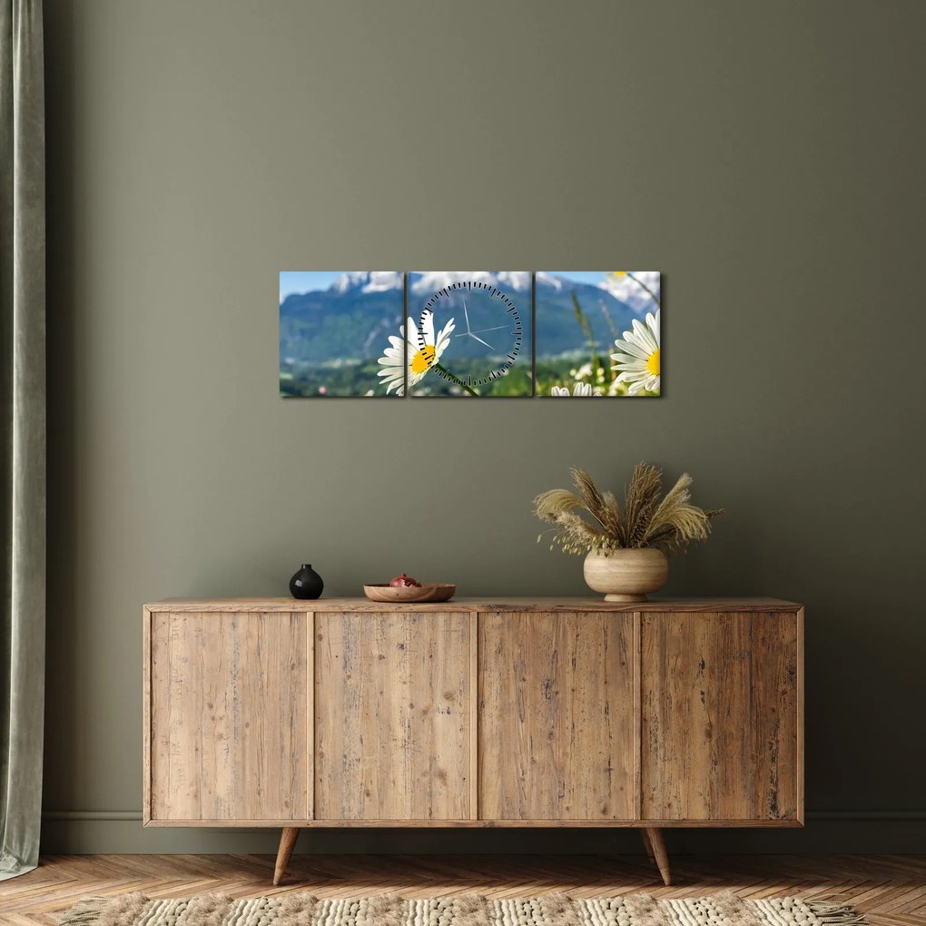 Kép - tavasz az Alpokban (órával) (90x30 cm)
