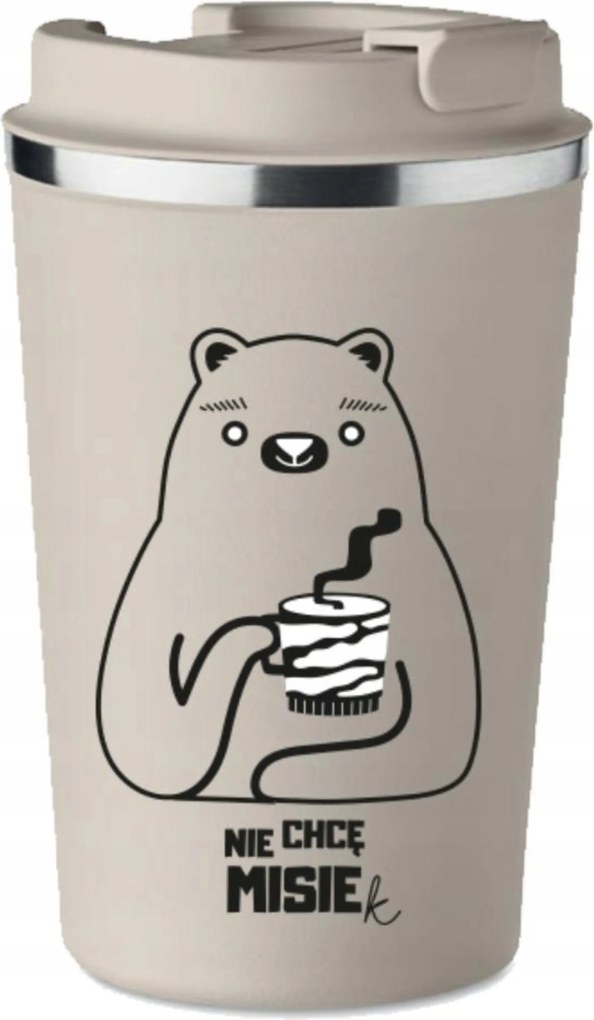 Prémium thermo bögre nyomott mintával Nem Akarok Mackót 350 ml KT_084