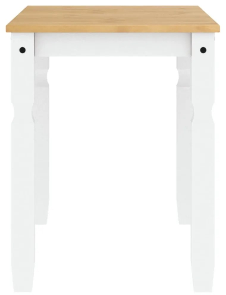 Corona fehér tömör fenyőfa ebédlőasztal 112 x 60 x 75 cm