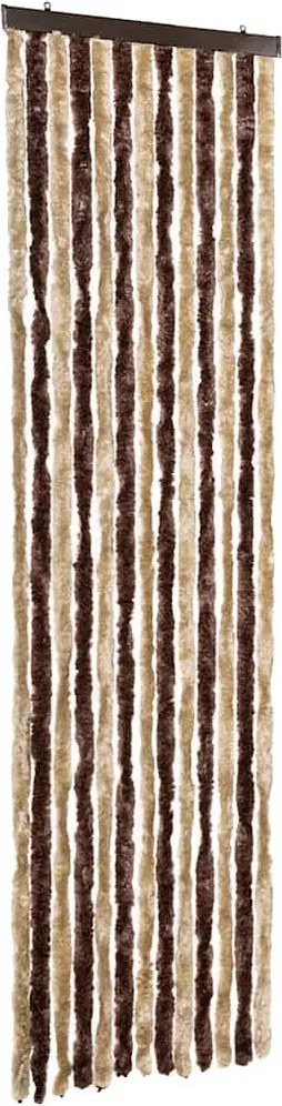 vidaXL bézs és világosbarna zsenília rovarfüggöny 56 x 200 cm