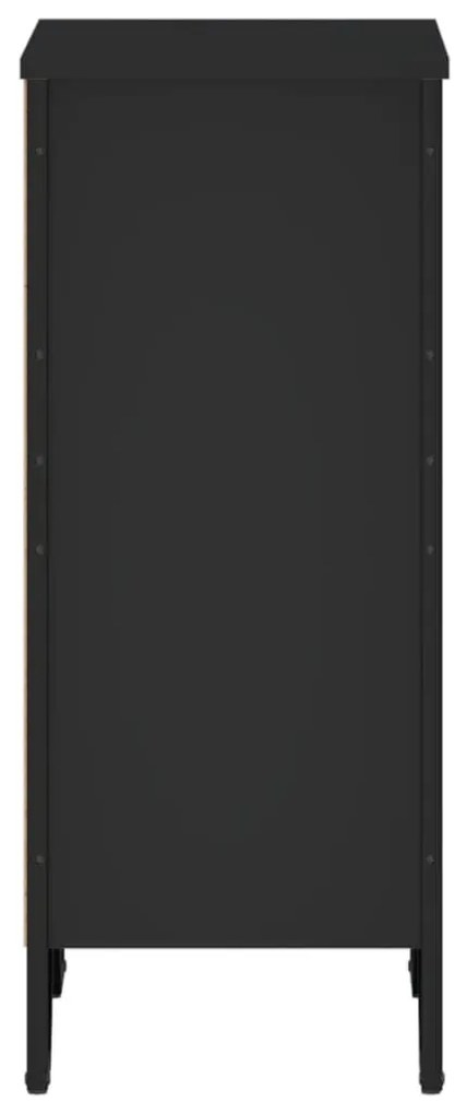 fekete szerelt fa könyvszekrény 50 x 31 x 74,5 cm