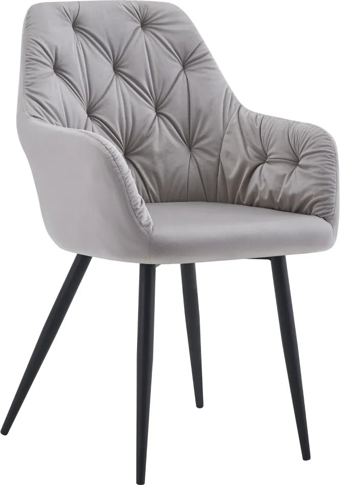 Design fotel, szürke Velvet szövet, VERIO NEW