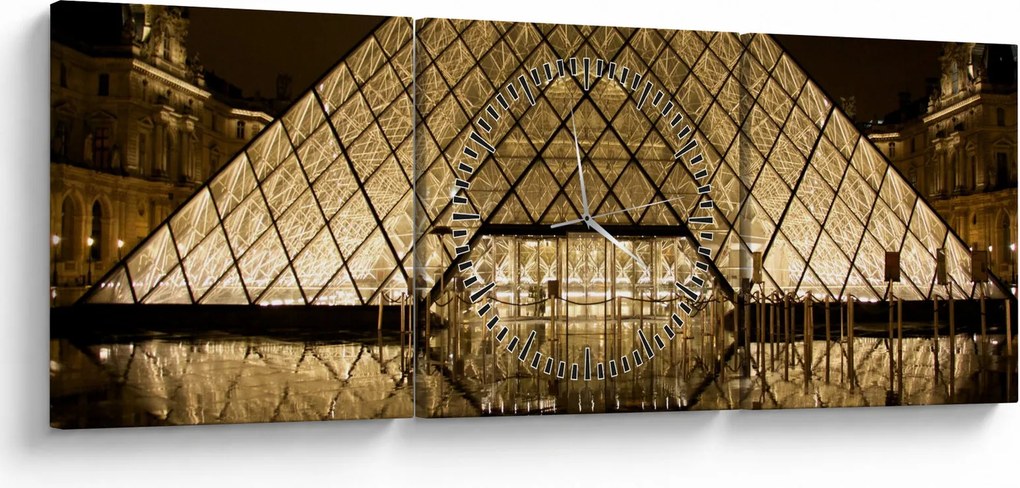 Louvre képe (órával) (90x30 cm)