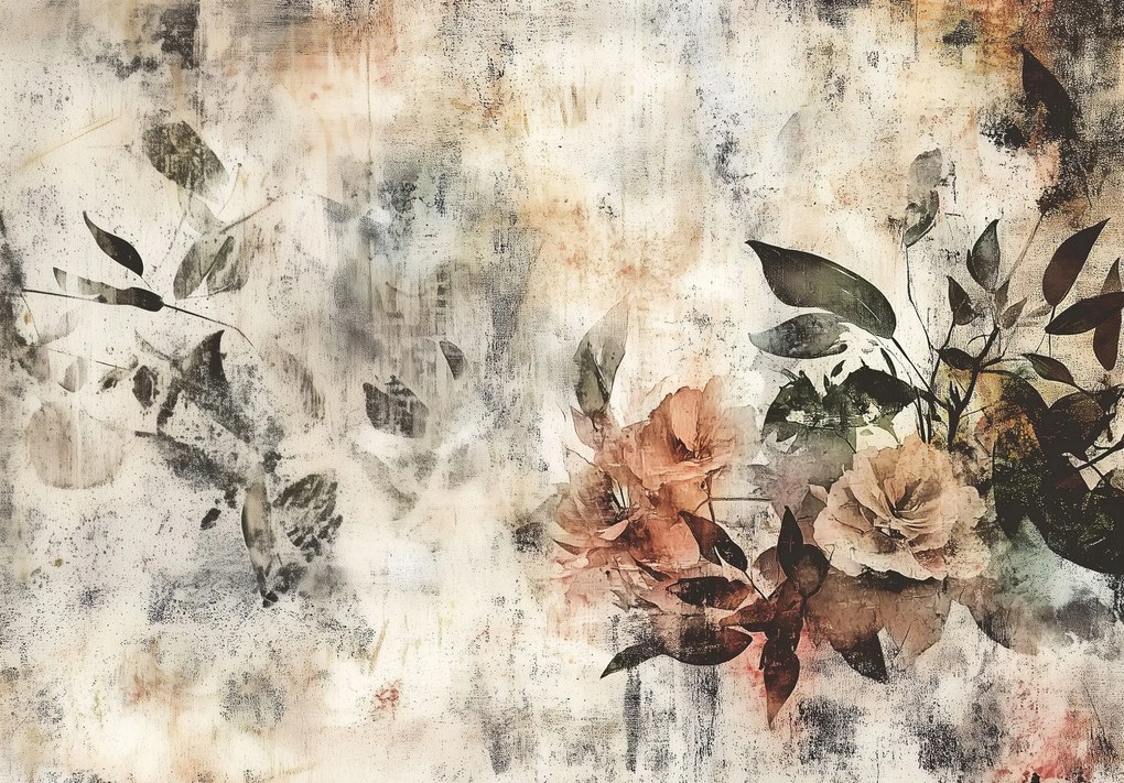 Fotótapéta Levelek a flizelinen virág Virágok fotótapéta falra Ragasztó