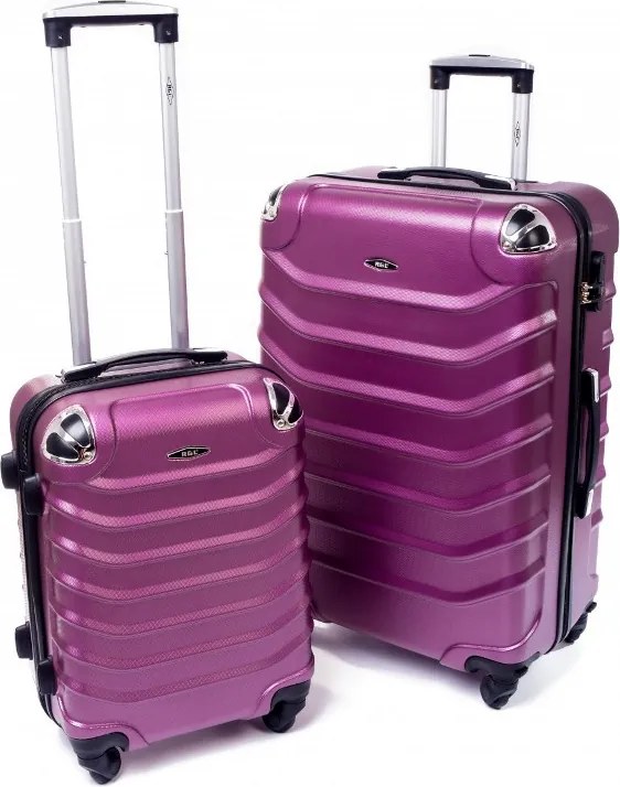 Lila 2 db-os keményhéjú bőröndkészlet „Premium” – 2 méret