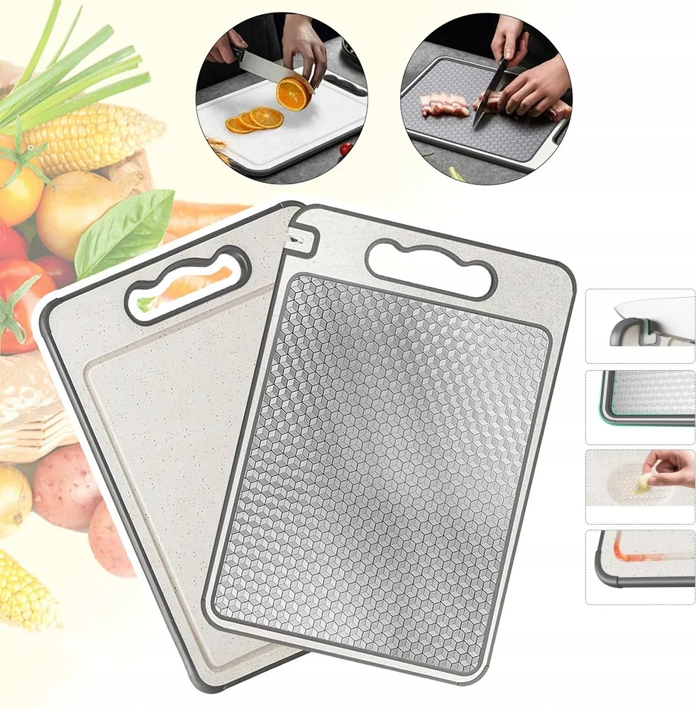 Rozsdamentes Acél Vágódeszka, Konyhai Aprító (14.3×9.8 Hüvelyk)