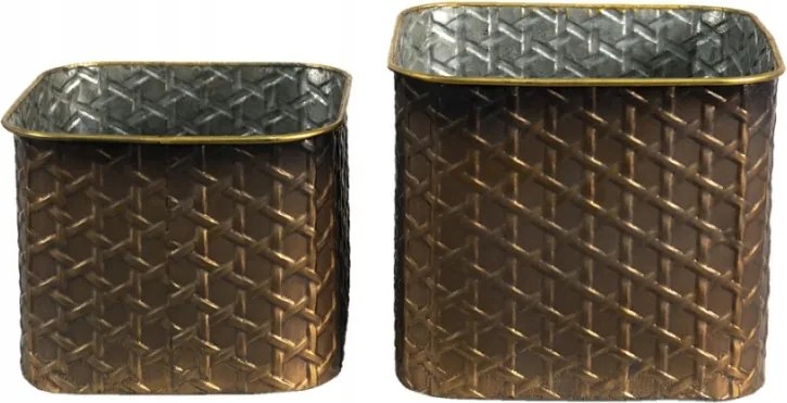 2db arany antik dekoratív virágtartó fedél 20x20x17 18x18x14 c