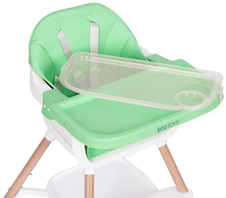 Gyerek etetőszék 2 az 1-ben zöld