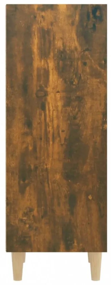 füstös tölgy színű szerelt fa tálalószekrény 34,5x32,5x90 cm
