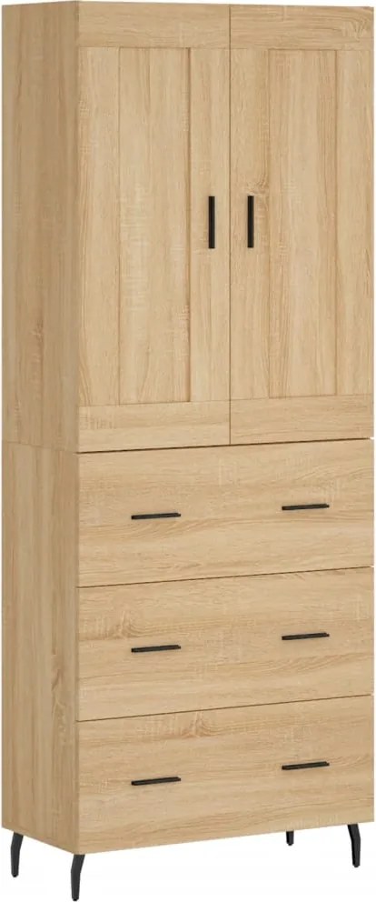 vidaXL sonoma tölgy szerelt fa magasszekrény 69,5 x 34 x 180 cm