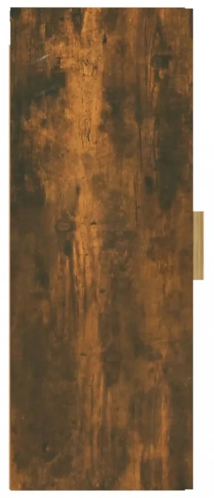 füstös tölgy színű szerelt fa faliszekrény 34,5 x 34 x 90 cm