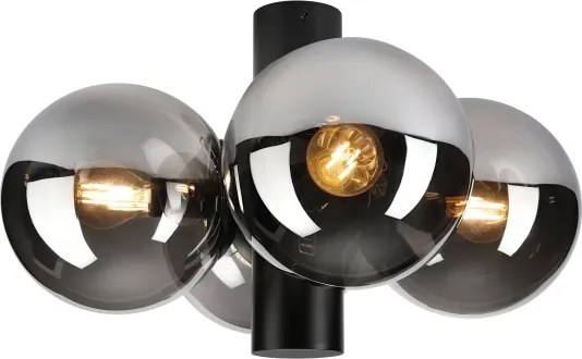 Mennyezeti lámpa SFERIO 4xE14/5W/230V fekete/füstfekete