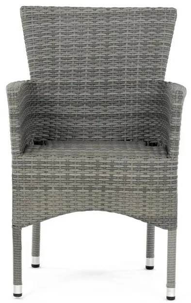 Autronic Kerti szék, fém, polirattan, szürke,AZC-S2118 GREY