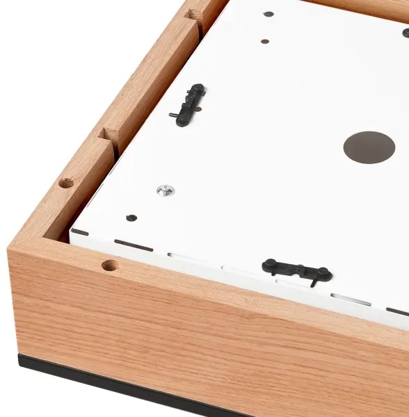 Mennyezeti lámpa OAK SQUARE 2xE27/15W/230V 31x31 cm tölgy/fekete