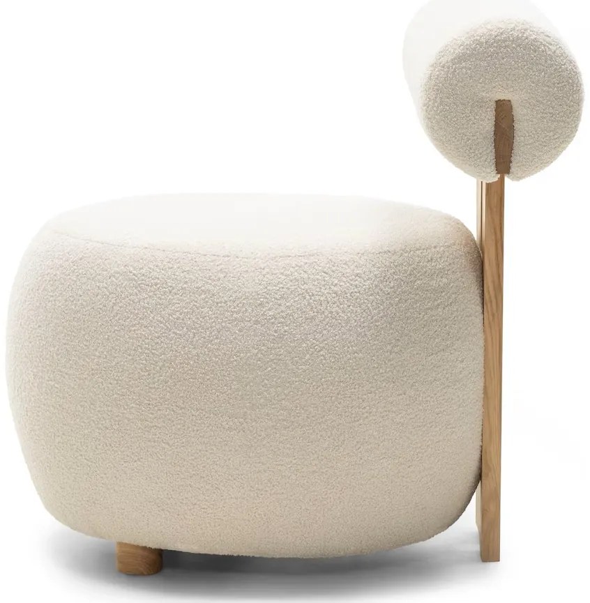 Krém design fotel HANNA, tölgy
