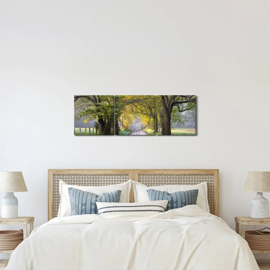 Kép - Smoky, hegység, Gatlinburg, USA (órával) (90x30 cm)