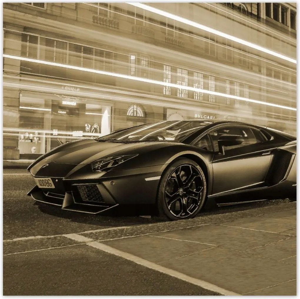 Poszterek 140x140 Szépia sportautó