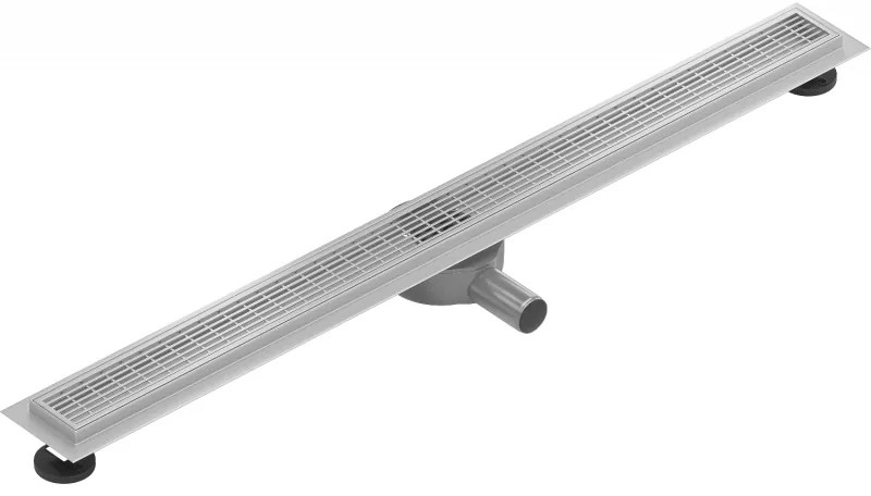 Mexen Lapos lineáris rozsdamentes ereszcsatorna 90 cm, 360°-os szifon, M33 minta, rozsdamentes acél, 1033090-40