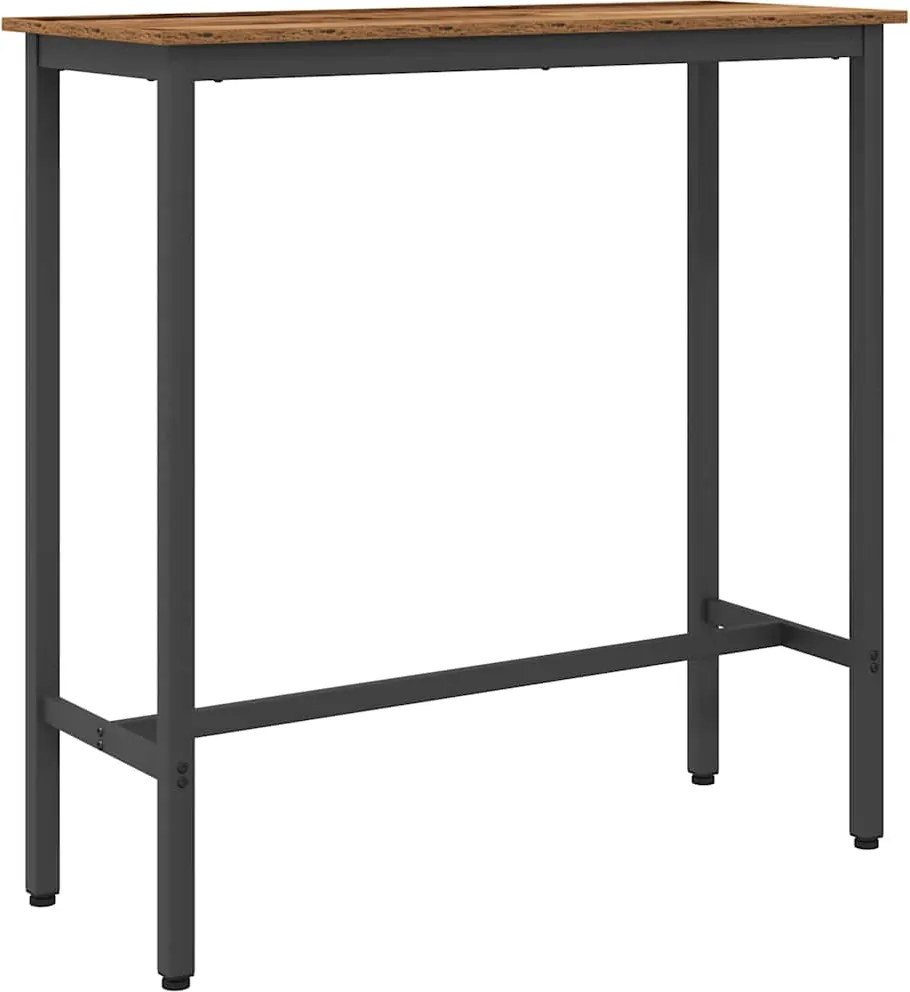 vidaXL asztal Öreg fa 100 x 40 x 100,5 cm Műszaki fa és acél