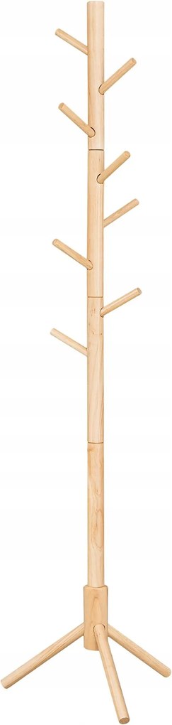 Ruhaakasztó 8 kampó 175 cm Bézs Állvány fa alakú Állítható 45°