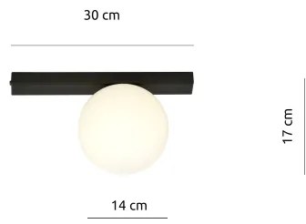 Mennyezeti lámpa FIT 1xE14/10W/230V fekete/fehér