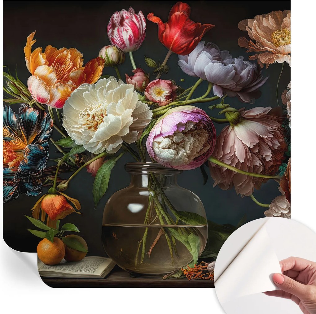 Design fali fotótapéta öntapadós virágcsokor 250x250 cm