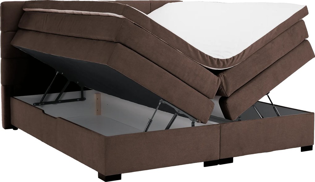 Boxspring ágy, 200x200, barna, APRIL