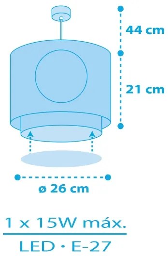 Dalber 60652 - Gyerek csillár KALÓZ ISLAND 1xE27/15W/230V