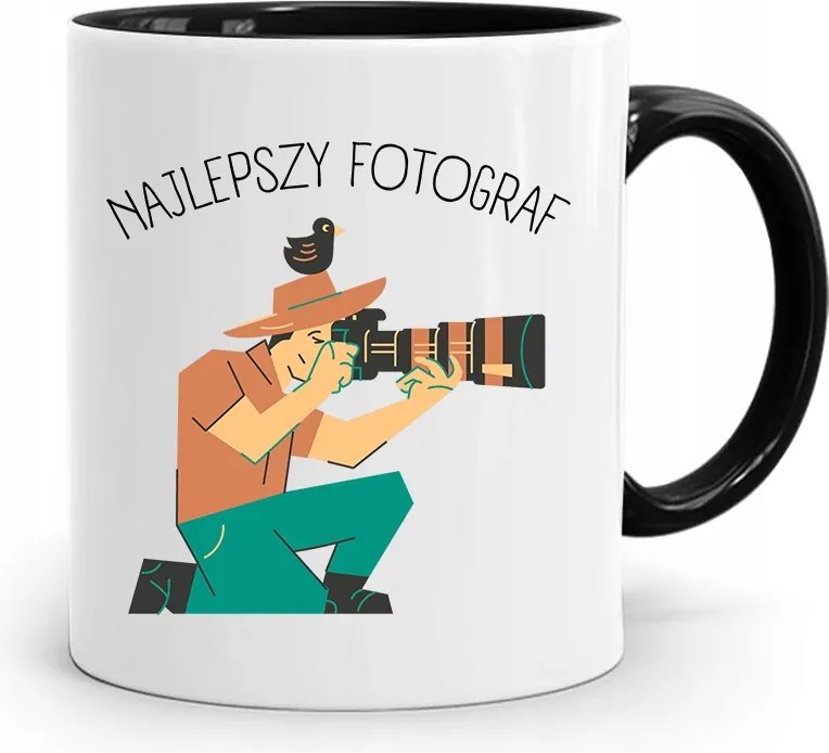 Fekete Bögre Fotósnak Legjobb Fotós Nyomtatott Fotóval