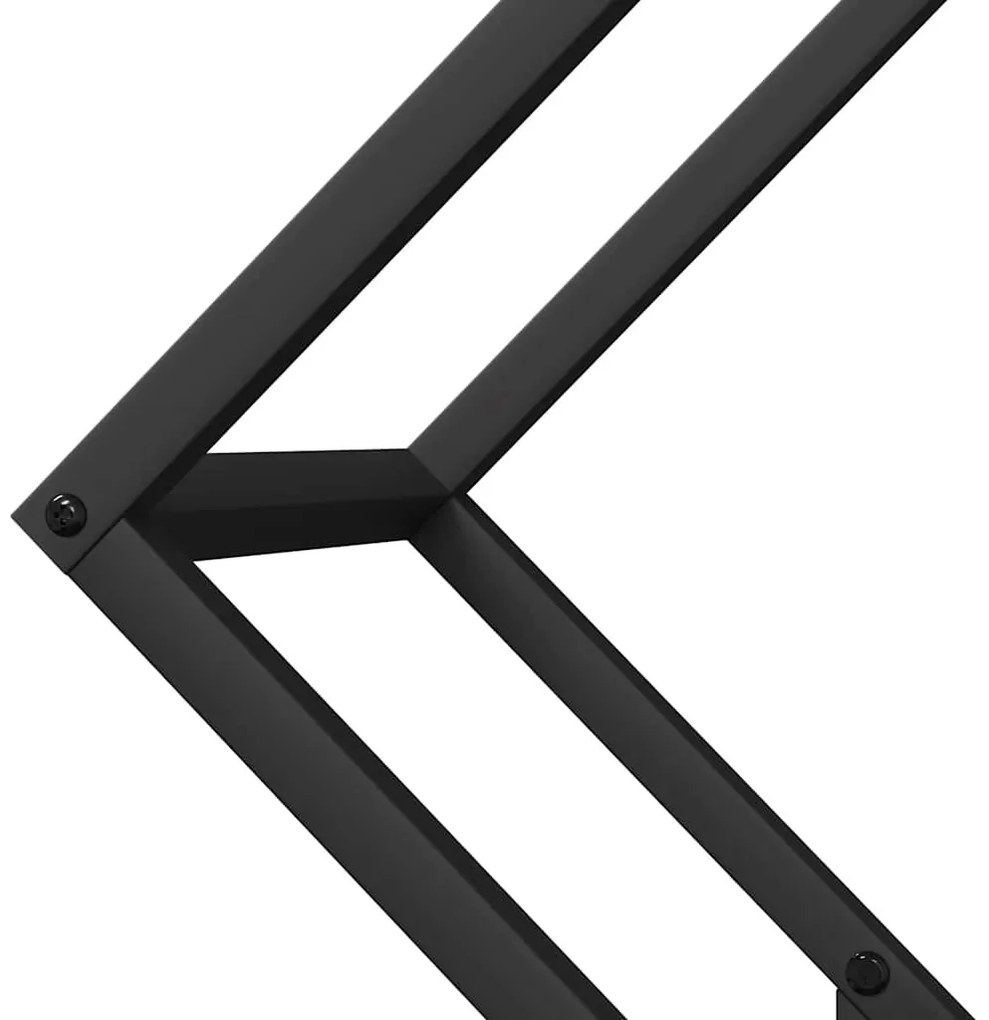 fekete hidegen hengerelt acél tűzifatároló 60x25x60 cm