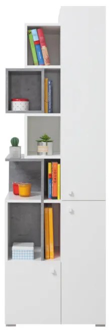 SIGMAR polcrendszer, 60x190x40, fehér/beton