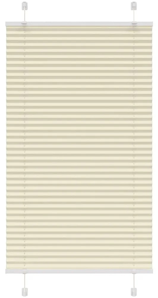 pliszírozott redőny krém 75x100 cm szövetszélesség 74,4 cm