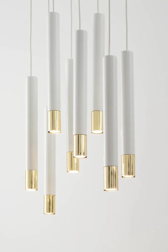 SIGMA LIGHTING 33391 SOPEL Többágú Függesztett Lámpa Fehér, Arany GU11 IP20