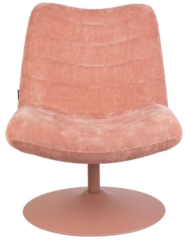 Rózsaszín bársony fotel Bubba – Zuiver