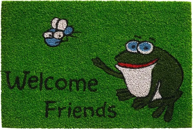 Lábtörlő otthoni cipőkhöz kókusz Béka szőnyeg