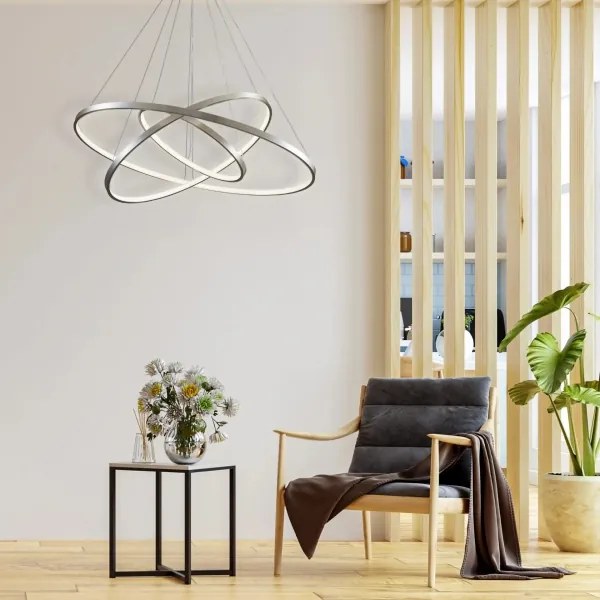 LED Csillár zsinóron LEA LED/60W/230V 4000K átm. 80 cm króm